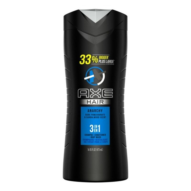 Axe 3 In 1 Shampoo, Conditioner & Body Wash Anarchy (16 oz) Instacart