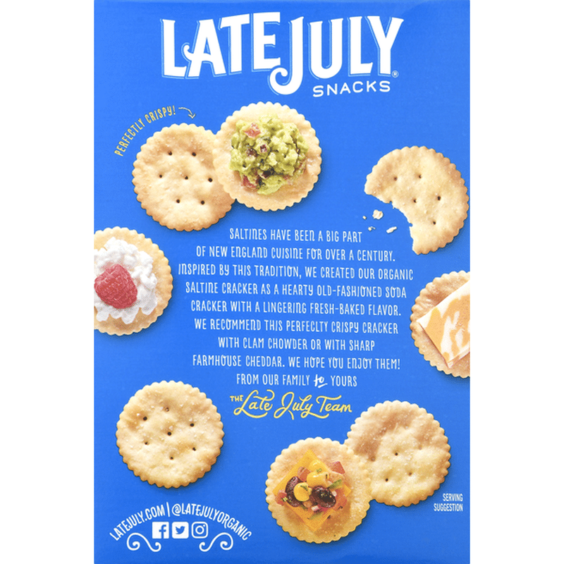 Late July Crackers, Organic, Saltine (6 oz) - Instacart