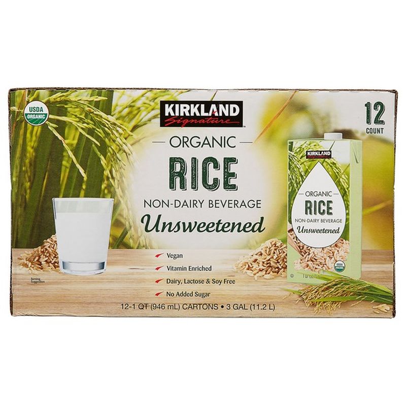 Kirkland Signature Organic Rice Milk, 12 x 32 oz