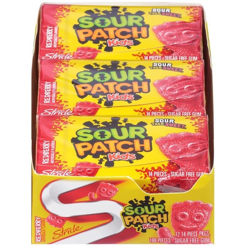 Stride Sour Patch Kids Redberry Sugar Free Gum (14 Ct) - Instacart