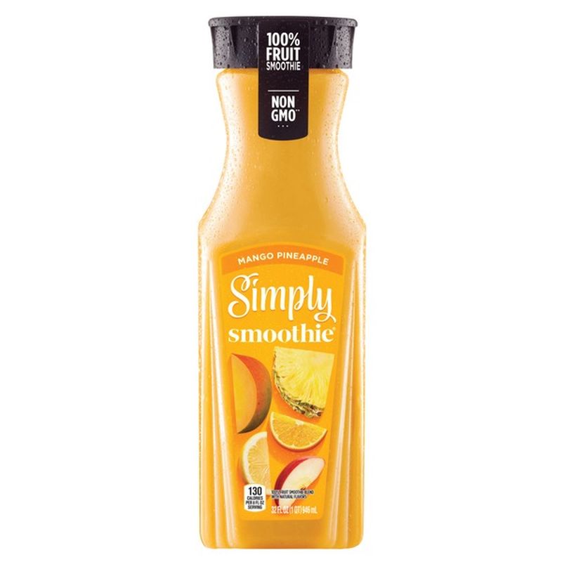 Simply Smoothies Mango Pineapple Juice 100 Bottle (32 oz) Instacart