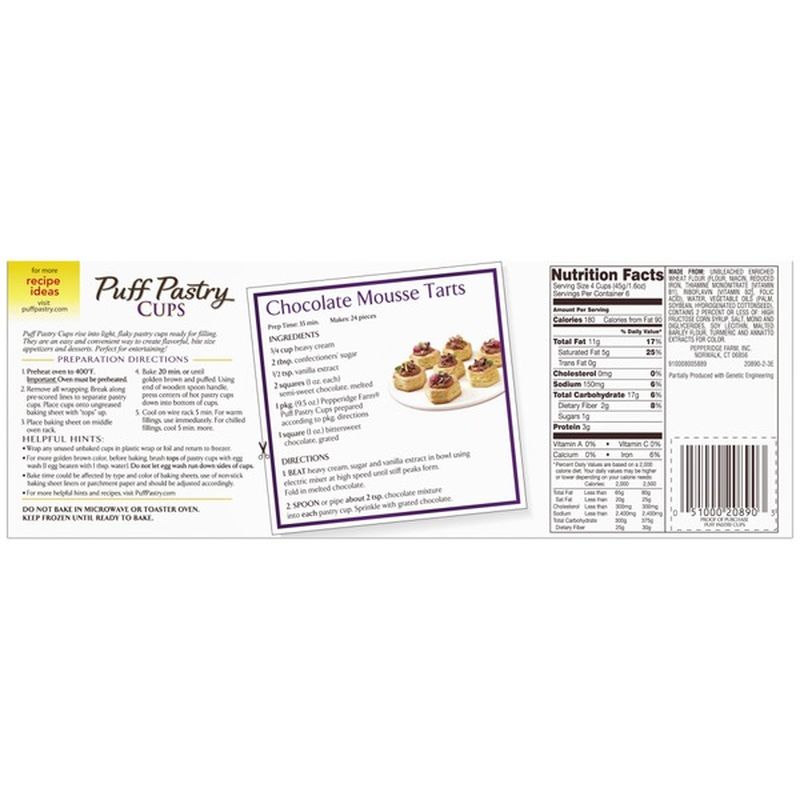 Pepperidge Farm® Frozen Cups Pastry Dough (9.5 oz) from Safeway Instacart