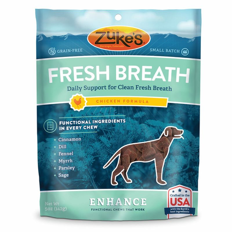 Zuke's Enhance Fresh Breath Chicken Formula Dog Chews
