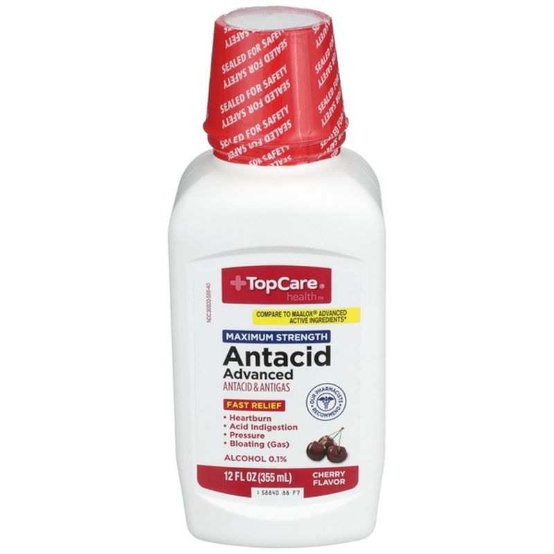 Top Care Maximum Strength Advanced Antacid & Antigas Fast Relief