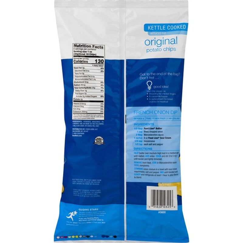 Food Lion Potato Chips, Original, Kettle Cooked