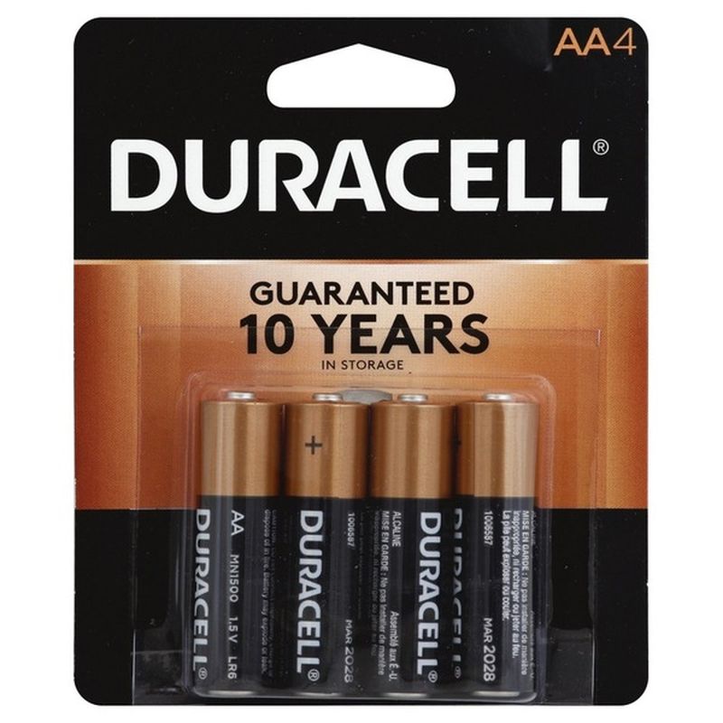 Duracell Batteries, Alkaline, AA (4 ct) from Costco Instacart
