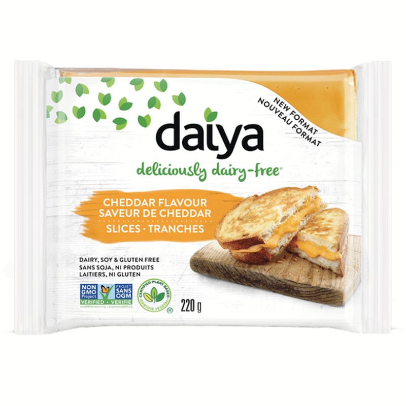 Daiya Deliciously Dairy-Free Cheddar Style Slices (220 G) - Instacart