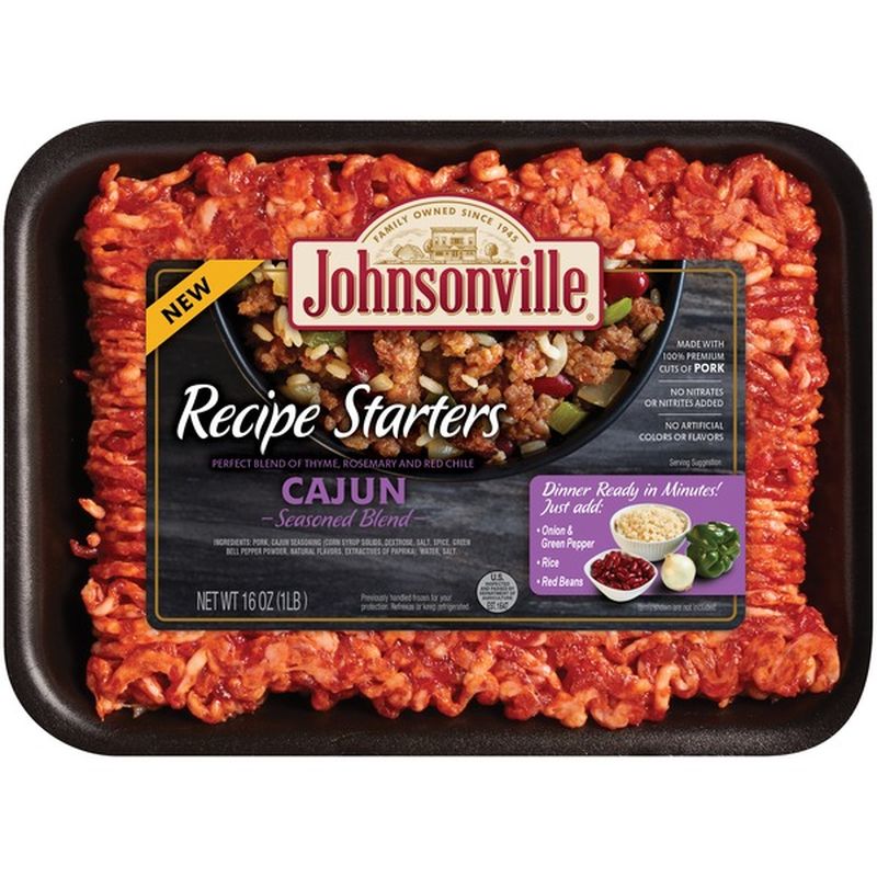 Johnsonville Recipe Starters Cajun Seasoned Ground Sausage (16 oz