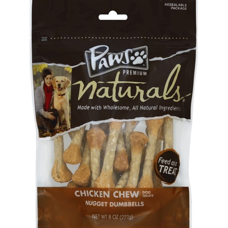 Paws Happy Life Nugget Dumbbells Chicken Chew Dog Treats (8 oz) from