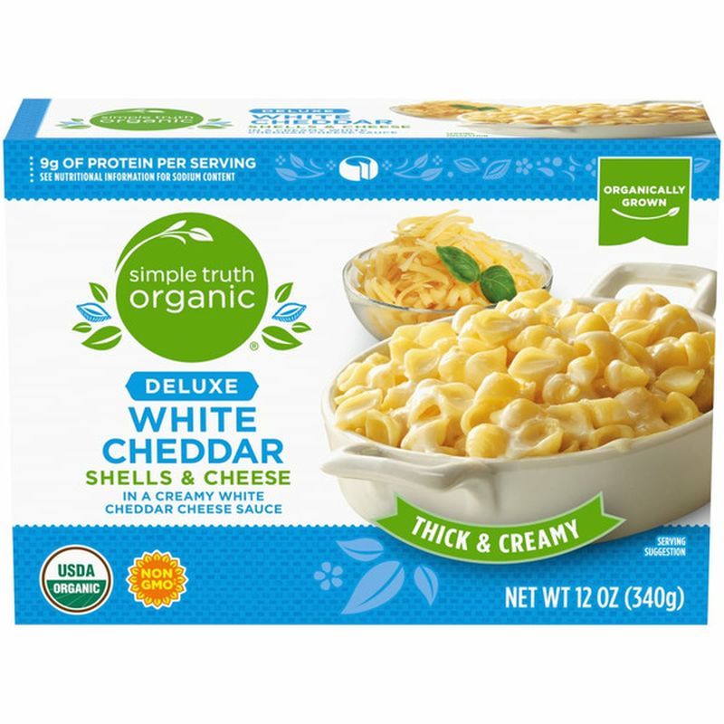 Simple Truth Organic Deluxe White Cheddar Shells & Cheese In A Creamy White Cheddar Cheese Sauce