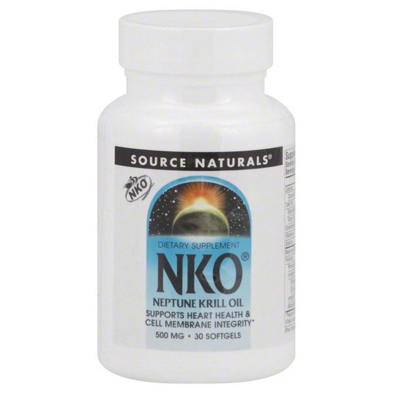 Source Naturals Nko Neptune Krill Oil 500 Mg Supports Heart Health & Cell Membrane Integrity Dietary Supplement Softgels