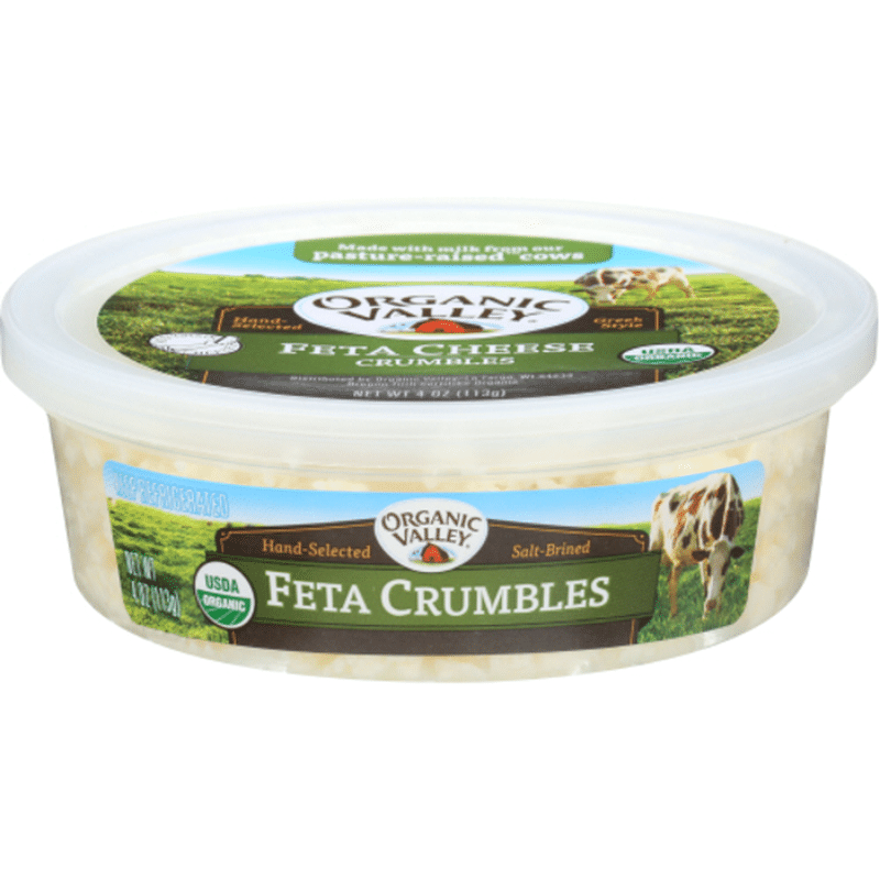 Organic Valley Salt Brined Organic Feta Cheese Crumbles (4 oz) Instacart