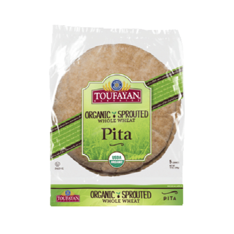 Toufayan Bakeries Pita Organic Sprouted Whole Wheat 5 CT (10 oz
