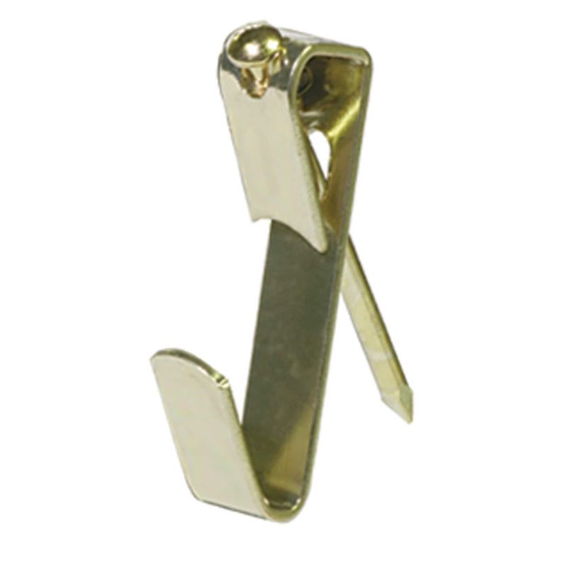 Hillman Group 4.75" x 1.94" Brass Plated Classic Picture Hanger for Pictures up to 50-Pounds