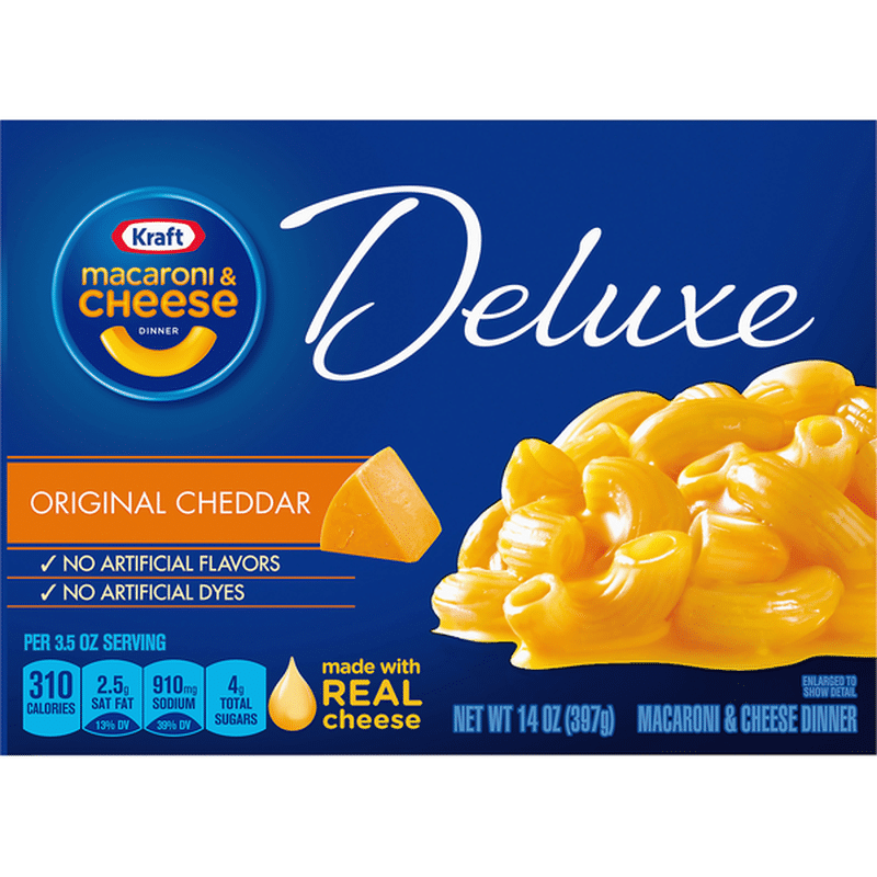 Kraft Deluxe Original Cheddar Macaroni & Cheese Dinner (14 Oz) From ...