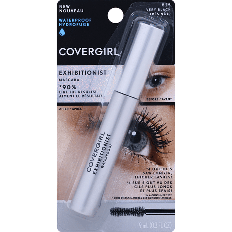 CoverGirl Mascara, Waterproof, Very Black 825 (0.3 oz) Instacart