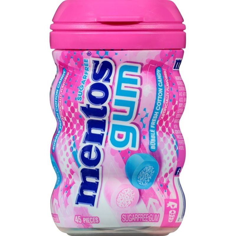 Mentos Gum, Sugarfree, Bubble Fresh Cotton Candy (45 ct) - Instacart