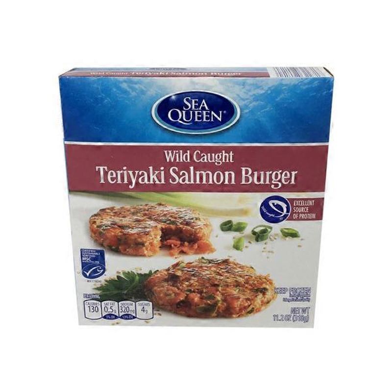 Sea Queen Teriyaki Salmon Burgers (11.2 oz) Instacart