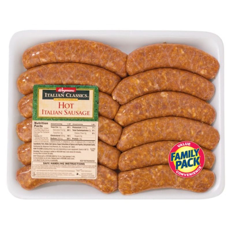 Wegmans Family Pack Italian Classics Hot Italian Sausage