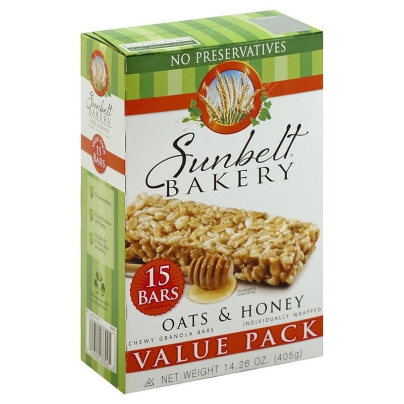 sunbelt bakery oats and honey granola bars