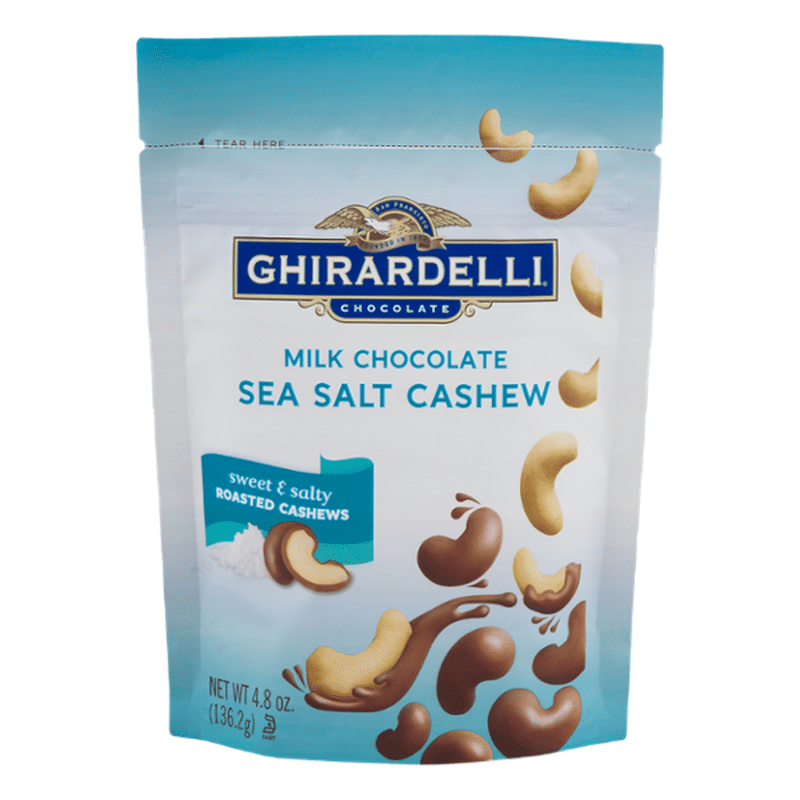 Ghirardelli Chocolate Milk Chocolate Sea Salt Cashew (4.8 oz) from