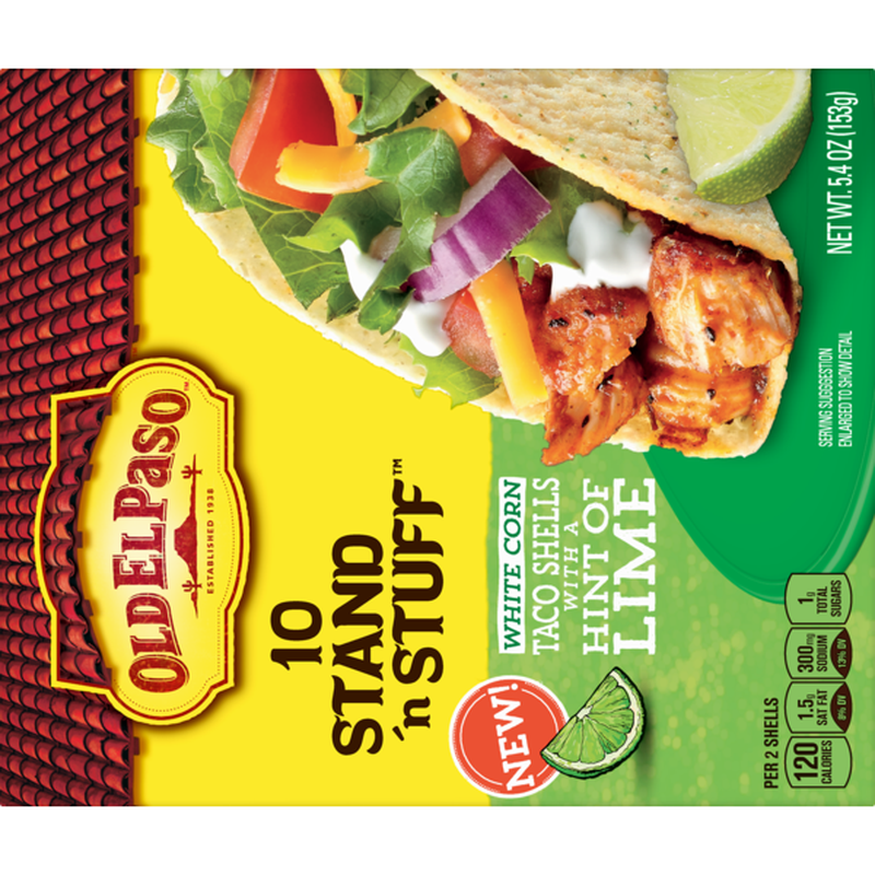 Old El Paso White Corn Taco Shells With A Hint Of Lime 5 4 Oz
