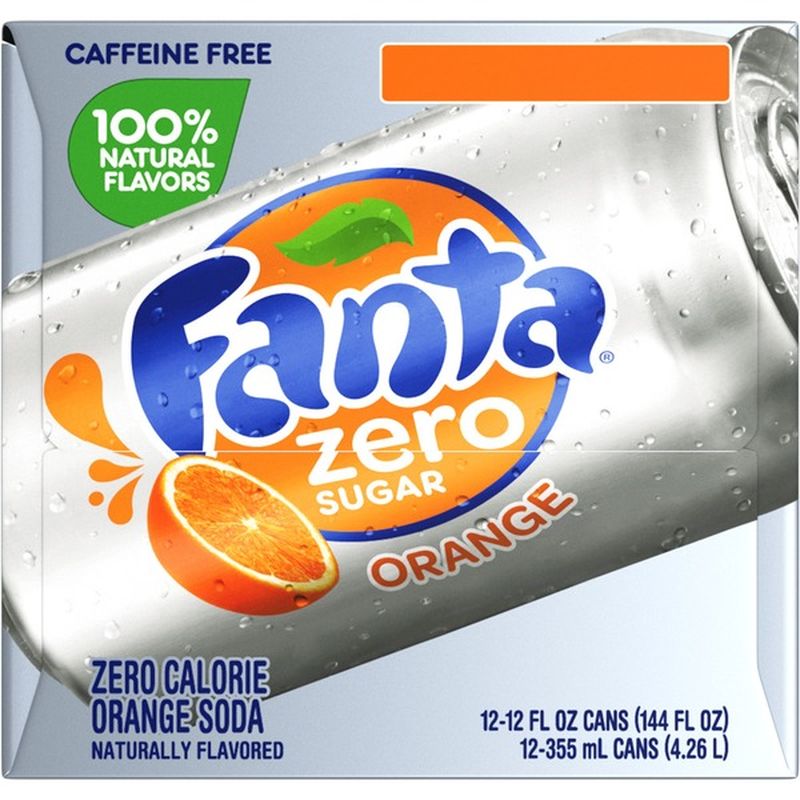 Fanta Orange Zero Sugar Soda Fruit Flavored Soft Drink (12 fl oz