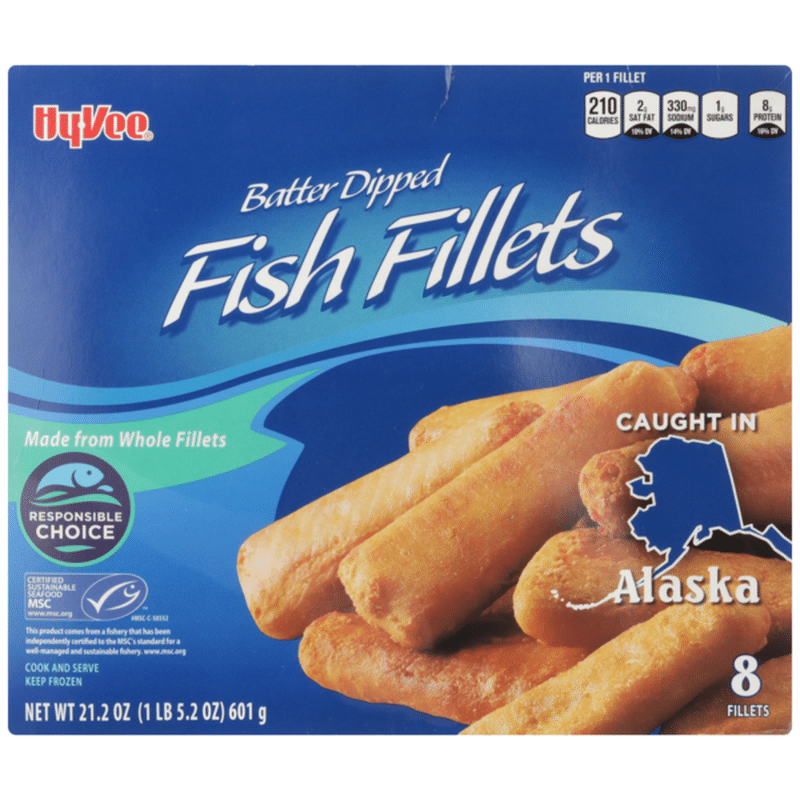 HyVee Fish Fillets, Batter Dipped (8 each) Instacart