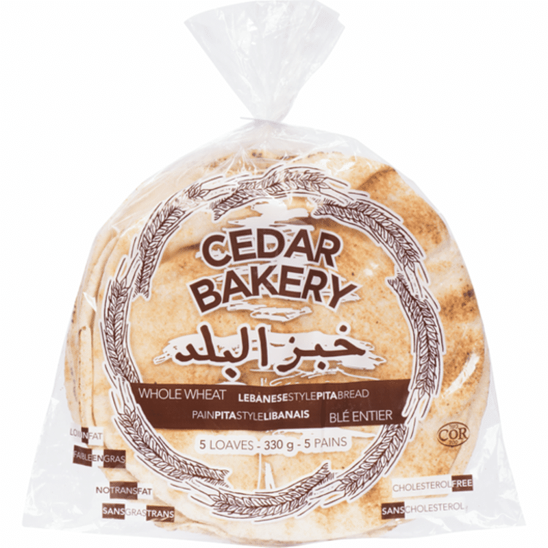 Cedar Bakery Whole Wheat Pitas (330 g) Delivery or Pickup Near Me
