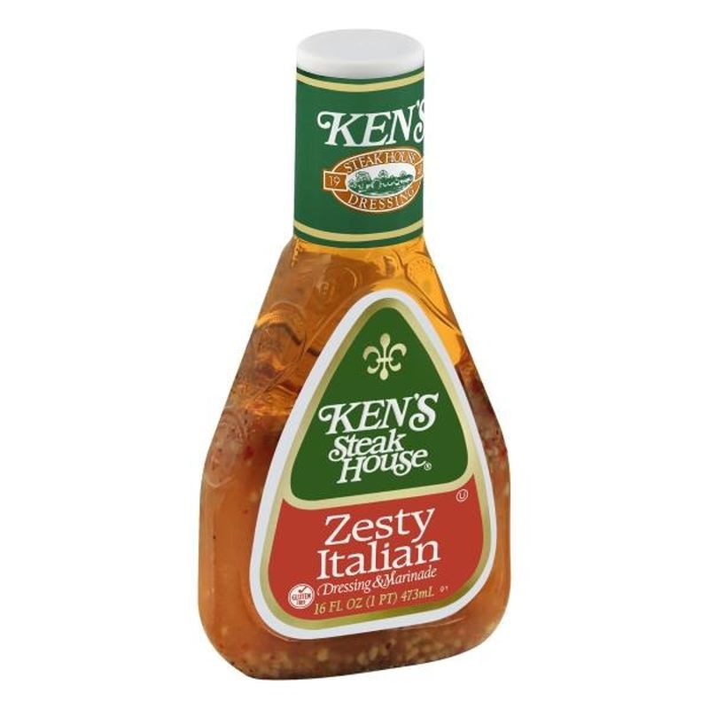 Kens Steak House Dressing & Marinade, Zesty Italian (16 fl oz) from
