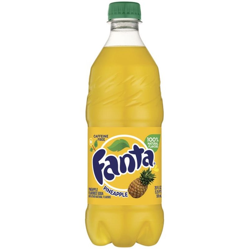 Fanta Pineapple Soda Fruit Flavored Soft Drink (20 oz) - Instacart
