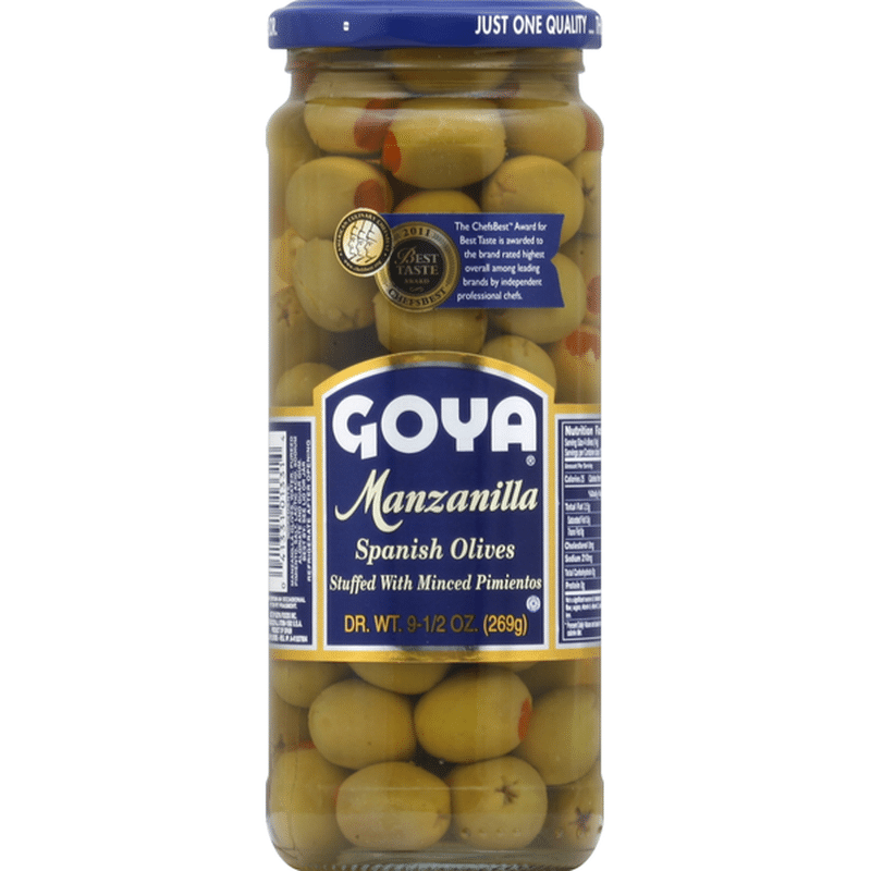 Goya Manzanilla Spanish Olives Stuffed with Minced Pimientos (9.5 oz