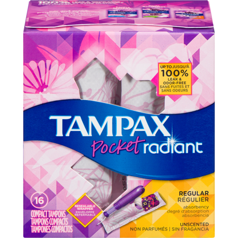 Tampax Tampons, Compact, Regular Absorbency, Unscented (16 each