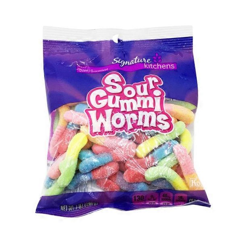 Signature Select Sour Gummi Worms Candy (7 oz) Instacart