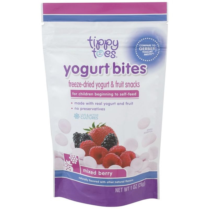 Tippy Toes Mixed Berry FreezeDried Yogurt & Fruit Snacks Yogurt Bites