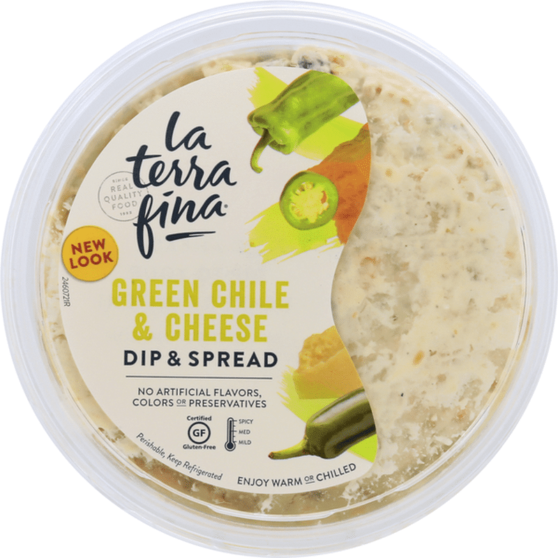 La Terra Fina Dip & Spread, Green Chile & Cheese, Spicy (10 oz) - Instacart