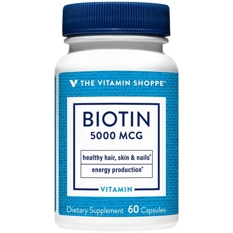 The Vitamin  Shoppe  Biotin for Hair Skin Nails Support 