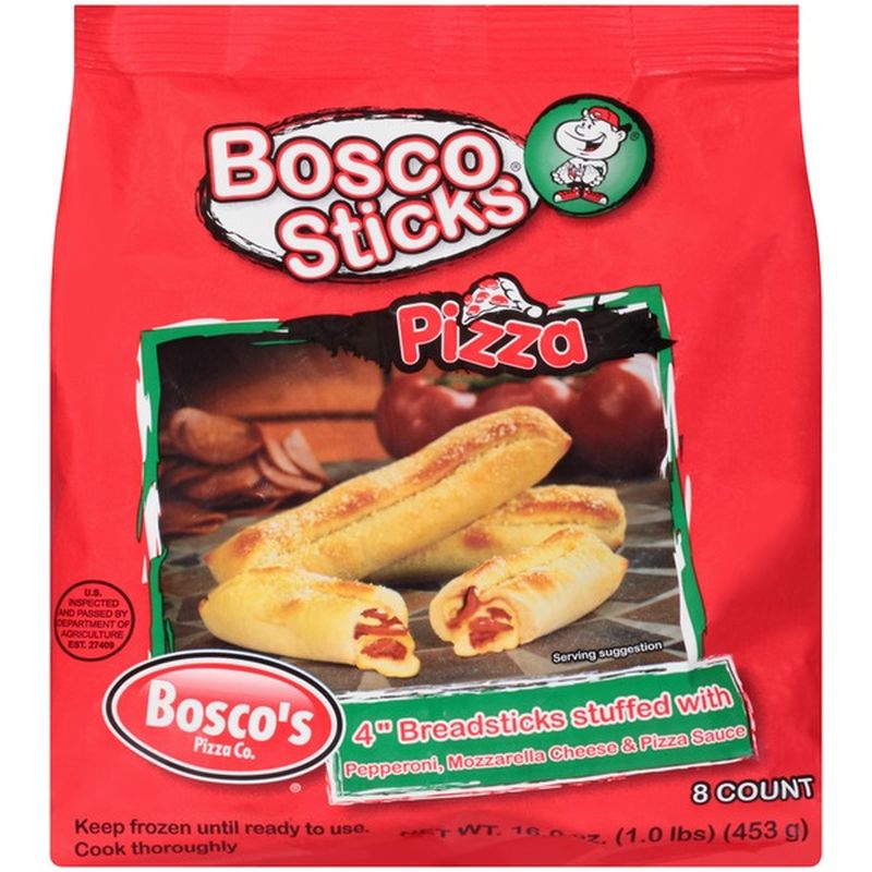 Bosco Sticks 4" Stuffed with Pepperoni, Mozarella Cheese & Pizza Sauce