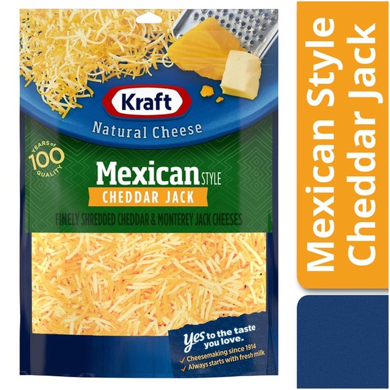 Kraft Finely Shredded Mexican Style Cheddar Jack Cheese Blend (8 oz