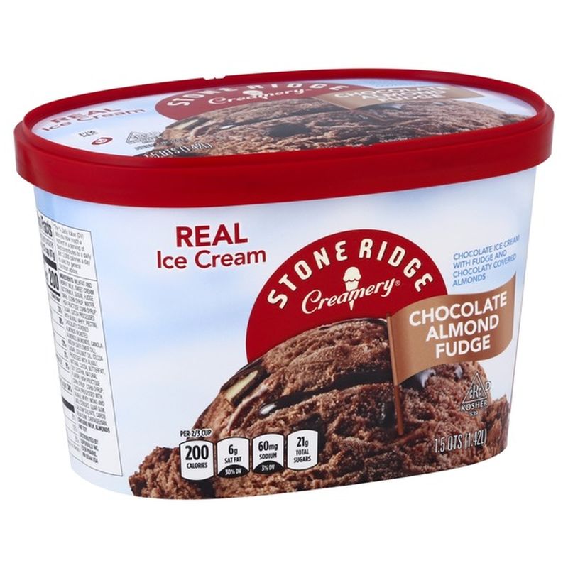 Stone Ridge Creamery Ice Cream, Chocolate Almond Fudge (1.5 qt) from ...