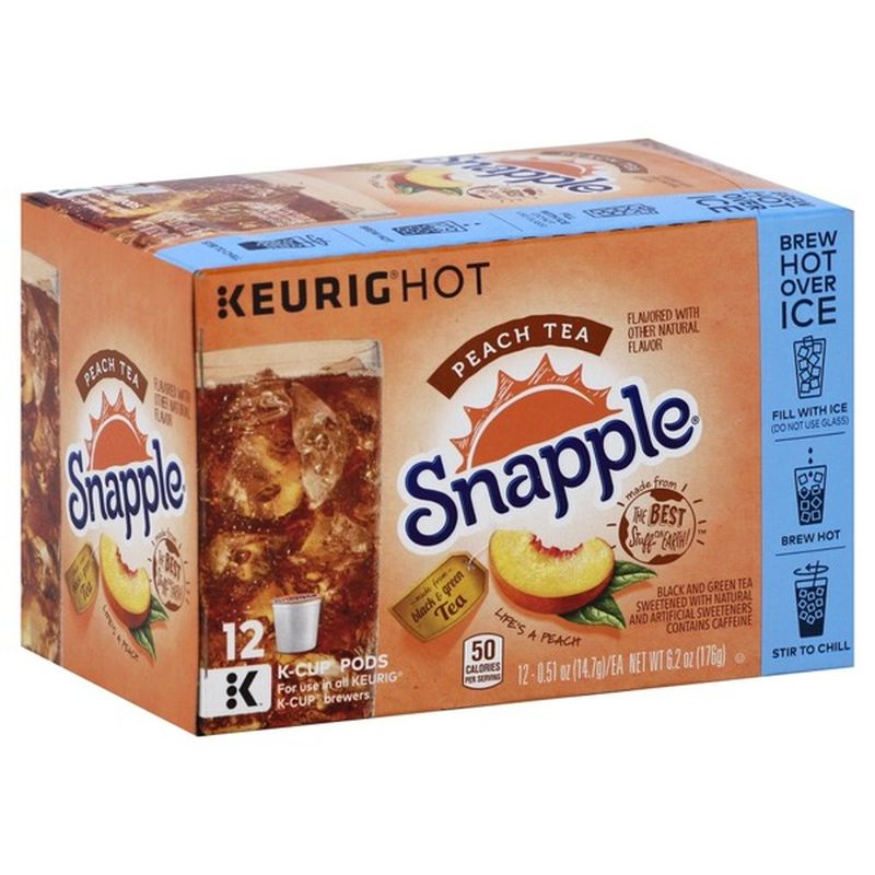 Snapple Peach Iced KCup Packs Tea (0.52 oz) Instacart