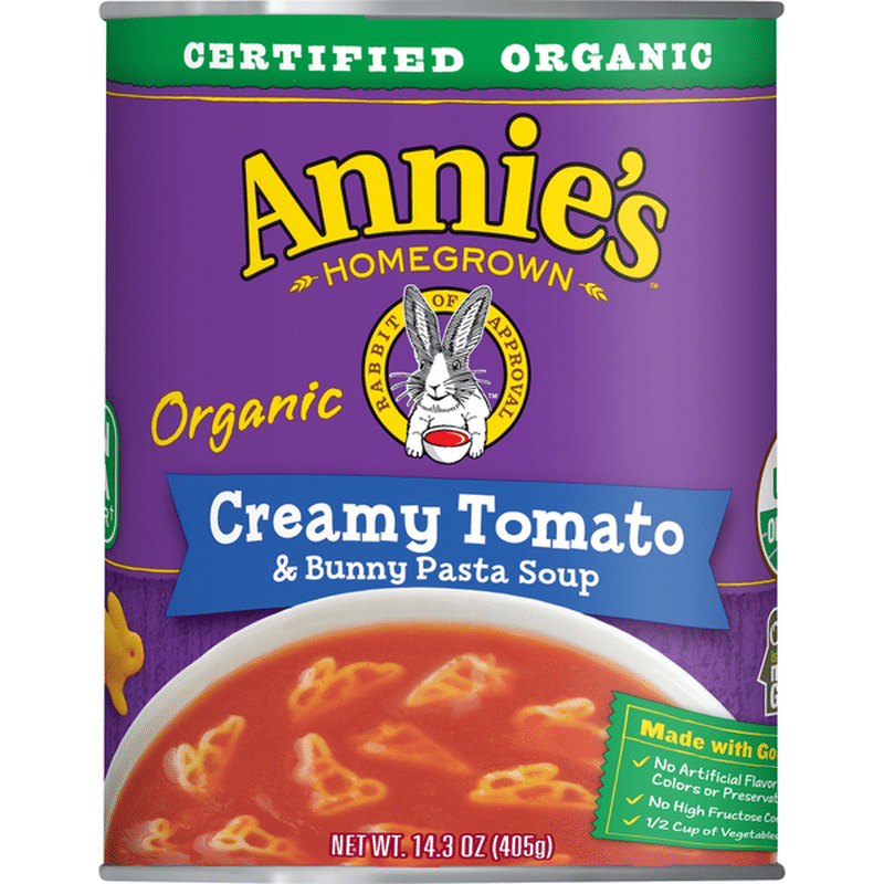 Annie's Soup, Organic, Creamy Tomato & Bunny Pasta (14.3 oz) Instacart