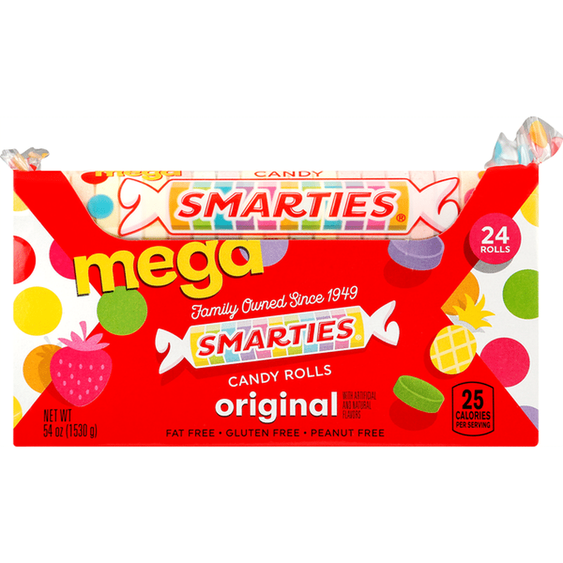 Smarties Candy Rolls, Original, Mega (24 each) - Instacart