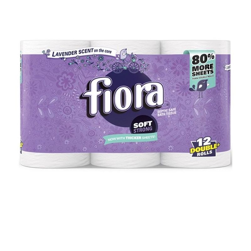 Fiora Toilet Paper, Lavender Scent, Double+ Roll, 2ply (12) Instacart