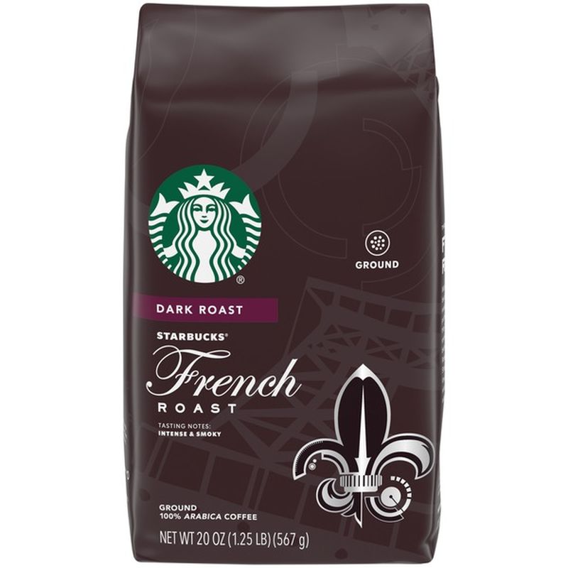 Starbucks Dark Roast Ground Coffee — French Roast (20 oz) - Instacart