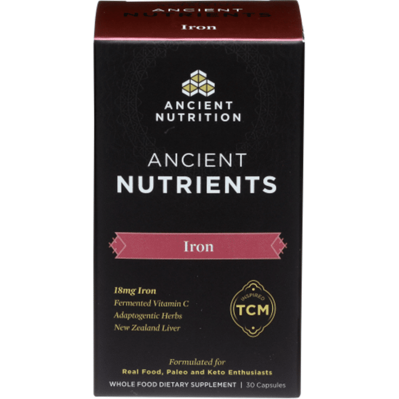 Ancient Nutrition Iron, 18 mg, Ancient Nutrients, Capsules (30 each