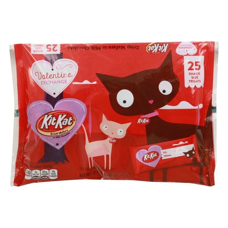 Kit Kat Crisp Wafers, in Milk Chocolate, Valentine Exchange, Snack Size