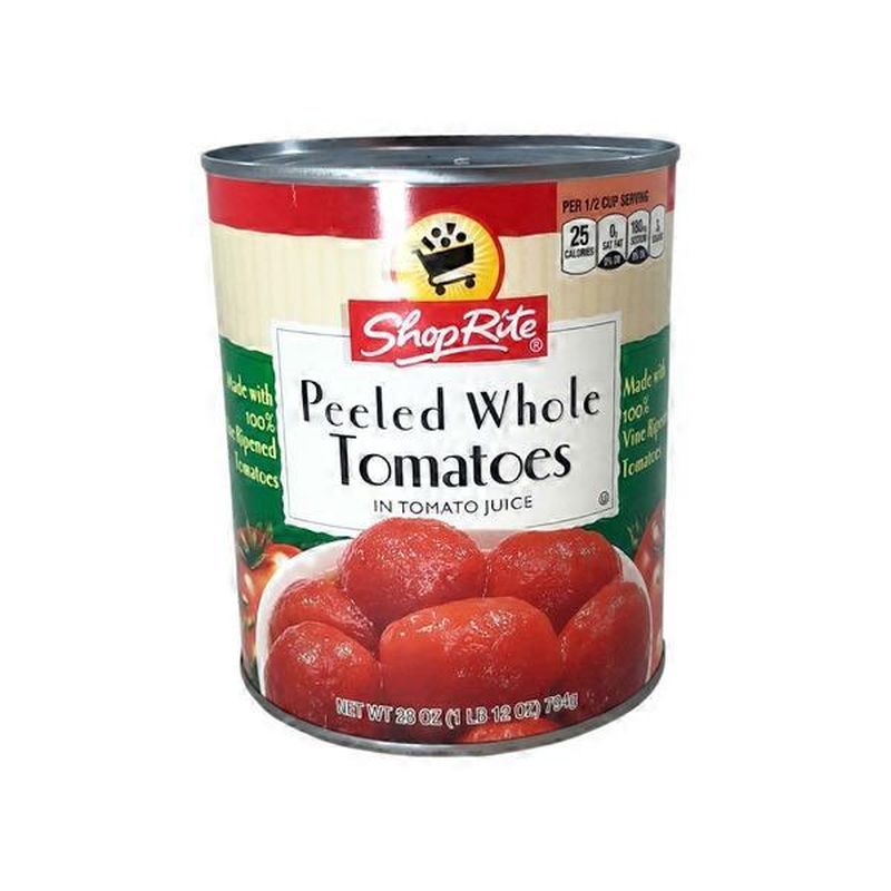 ShopRite Peeled Whole Tomatoes In Tomato Juice (28 oz) Instacart