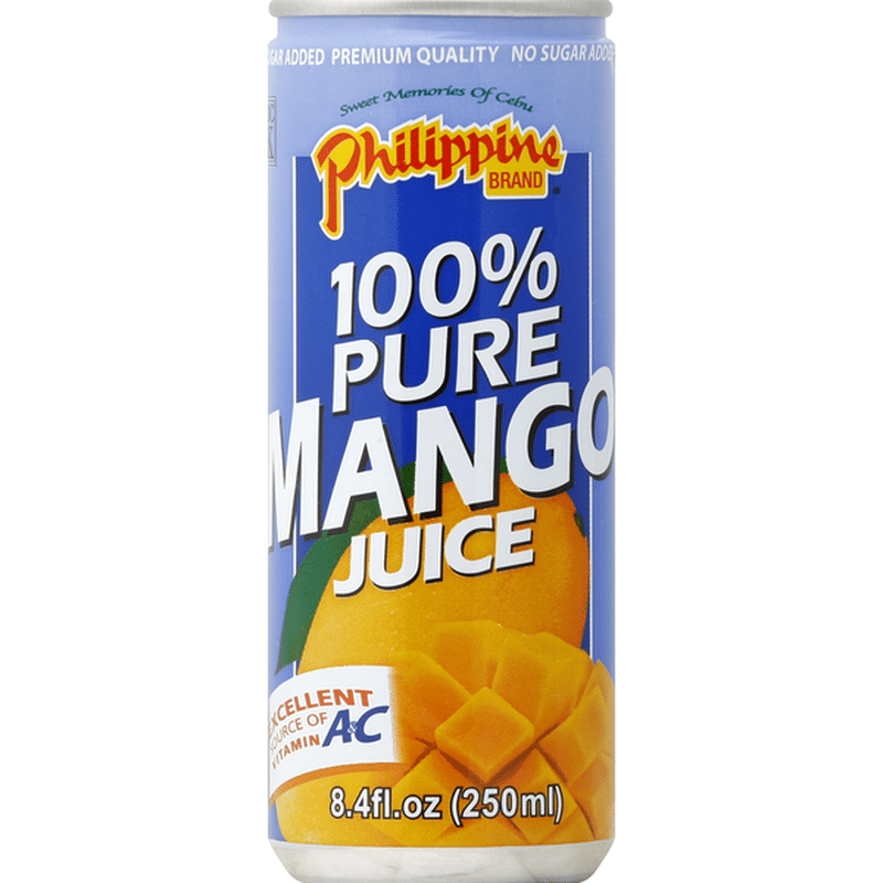 Philippine Brand 100 Juice, Pure Mango (8.4 oz) Instacart