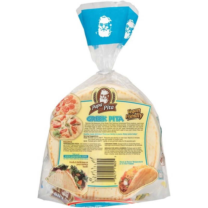 Papa Pita White Greek Pita Flat Bread (6 ct) Instacart